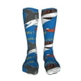 thumbnail image 5 of Kdxio Shark With Sunglasses and Lobste Funny Silky Novelty Funky Long Knee High Socks Soft 3D Print Cosplay Crazy Stockings for Men Women, 5 of 8