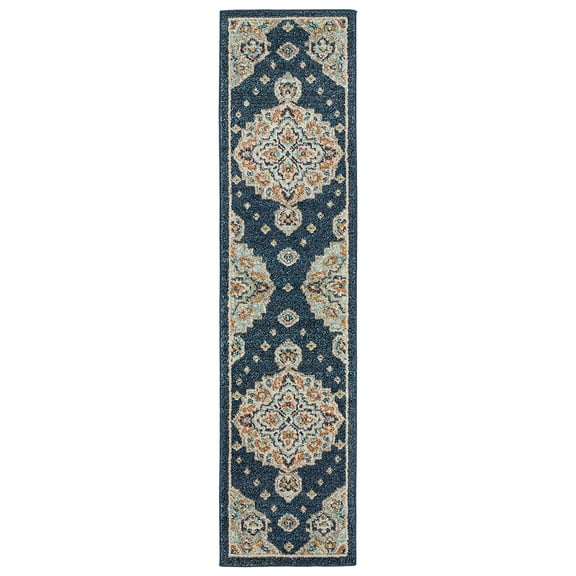 Mohawk Home Huffman Indoor Ornamental Area Rug, Blue, 1'11" x 3'
