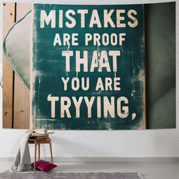 BCIIG Motivational Quote Tapestry Wall Hanging Unique Style for Home Decor Art - Living Room Bedroom Dorm Apartment Farmhouse - Soft Lightweight Fabric - Four Sizes Available 40x30inch