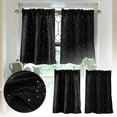 thumbnail image 2 of 2Pc Curtains Star Curtains Short Curtains Small Curtains Rod Curtains Kitchen Coffee Curtains Bedroom Curtains Lace Curtains 29 X 36 Inch 2 Panels, 2 of 7
