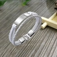 thumbnail image 3 of Pulseras personalizadas con diseño de brazalete para aniversario, fiesta de moda blanco, 3 of 9