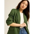 thumbnail image 4 of Scoop Women's Ultimate Crepe Scrunch Sleeve Blazer, Sizes XS-XXL, 4 of 5
