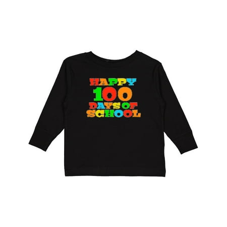 

Inktastic Happy 100 Days of School Gift Toddler Boy or Toddler Girl Long Sleeve T-Shirt