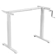 thumbnail image 1 of Gymax Cadre de Bureau à Manivelle Assis-Debout, Hauteur Réglable, Base Debout, Blanc, 1 of 10