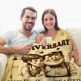 thumbnail image 3 of Anniversary Romantic Gifts for Women Men Couple - Soft Flannel Blanket 50”X60” - 1st 25th 40th 50th 60th Anniversary Wedding Gifts for Wife Husband, Happy Anniversary for Her Him, 3 of 5