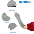 thumbnail image 4 of Unique Bargains Pair HPPE Protection Arm Cut Resistant Sleeves Prevent Scratch for Garden Kitchen Work Gray 11.81", 4 of 6
