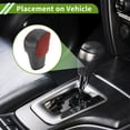 thumbnail image 3 of Cubierta de pomo de cambio de marchas Unique Bargains para Ford Ranger 2019-2022, antideslizante, negra y roja, protector de mango de cambio de palanca de cuero sintético, 1 pieza, 3 of 6