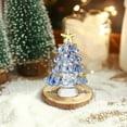 thumbnail image 1 of Adornos navideños, mini adornos de cristal para árbol de Navidad, pequeño árbol de Navidad de cristal, miniaturas navideñas de invierno para manualidades, decoración para fiestas navideñas, mini árbol, 1 of 6