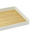 thumbnail image 2 of vnanda Multi-functional Tea Holder Wood Pattern Tea Cup Tray Modern Anti-slip Rectangle Heavy Duty Pp Multi-functional Fruit Serving Tableware Storage, 2 of 7