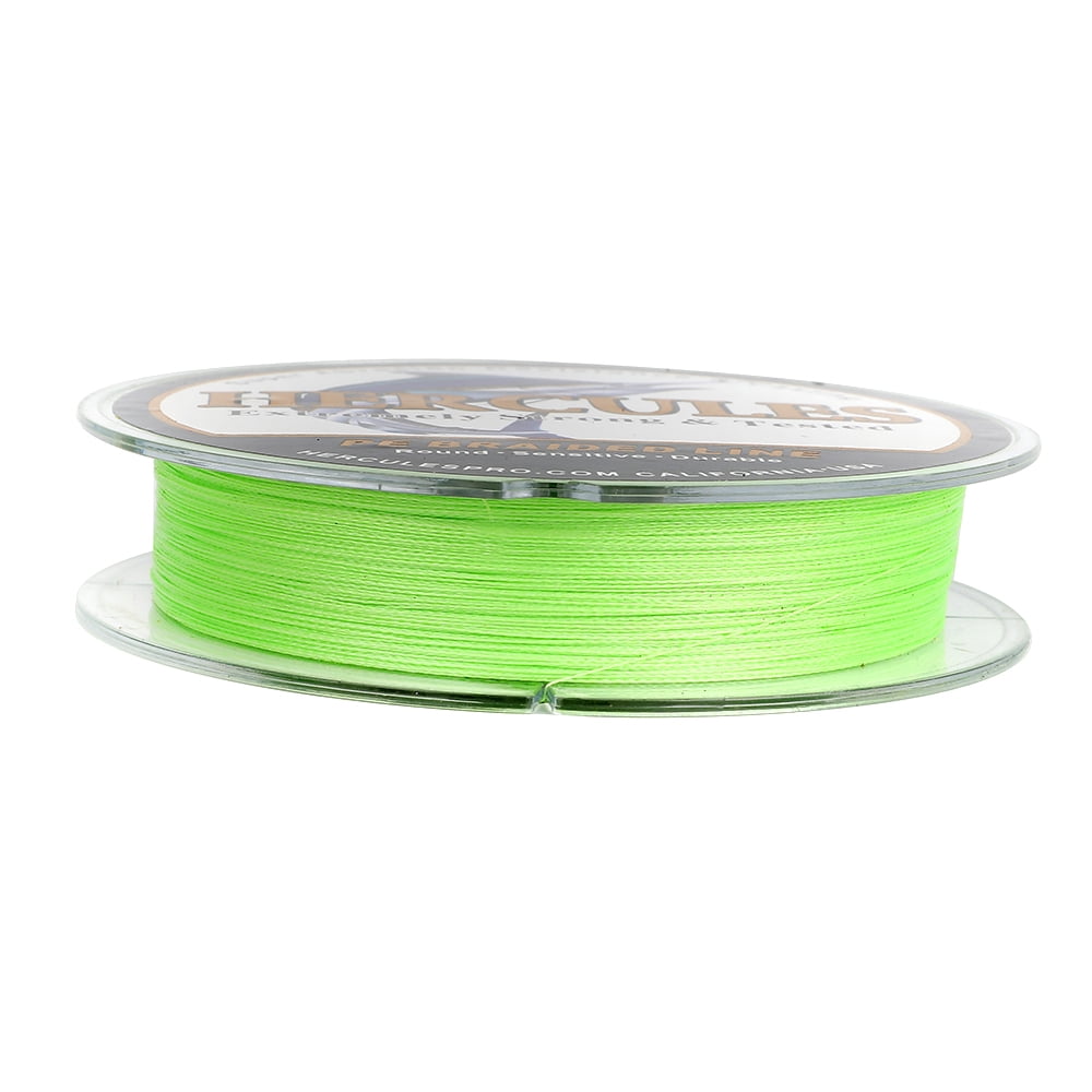 HERCULES Super Strong 1000M 1094 Yards Braided Fishing Line 6 LB Test for Saltwater Freshwater PE Braid Fish Lines 4 Strands - Fluorescent Green, 6LB (2.7KG), 0.08MM