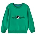 thumbnail image 4 of Spazoro Kids Girls Pullover Shirts Tee, Spring and Summer Solid Color Round Neck Long Sleeve Fashion Casual Tops for Child Girls Green Size 3 T, 4 of 4