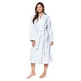 thumbnail image 5 of Turquaz Linen 100% Turkish Cotton White Terry / Velour Kimono Bathrobe (SM), 5 of 5