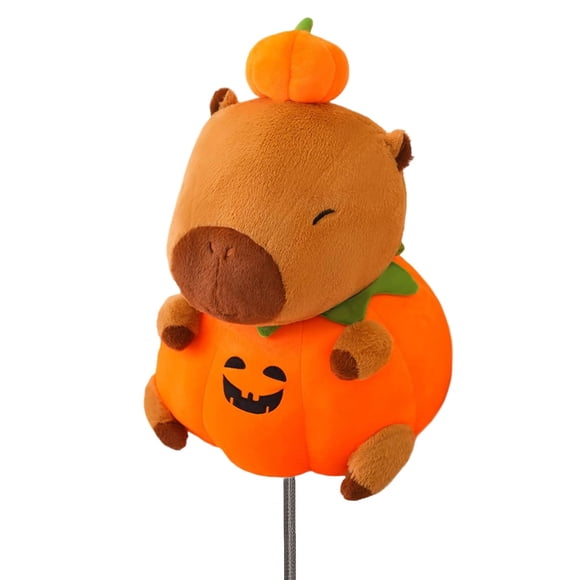 Funda para Cabeza de Palo de Golf con Diseño de Calabaza y Capibara de Peluche Doble