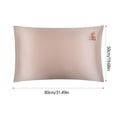 thumbnail image 2 of Funda de almohada de seda bordada | Satén de poliéster suave de lujo | Color sólido | Transpirable Hipoalergénico | Lavable a mano | Paquete individual | 18,8 x 29,1 pulgadas | Para la cama Dormir, 2 of 5