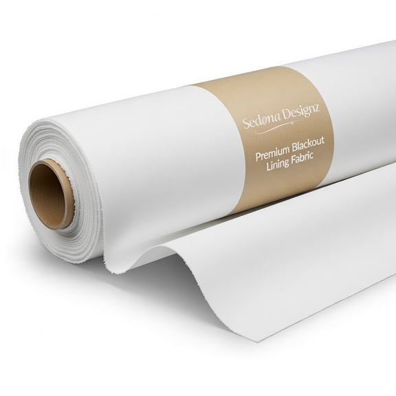 Sedona Designz 54 Inches Wide Blackout Drapery Lining White Fabric by Yard