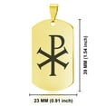 thumbnail image 2 of Stainless Steel Religious Chi Rho Dog Tag Keychain Circle Ring, 2 of 2