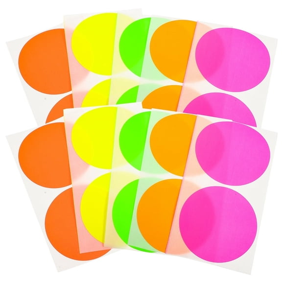 EIGTHTAIL100 Pcs Autocollants à Pois Colorés Étiquettes de Codage de Couleur Rondes Autocollants à Pois Multifonction Étiquettes Circulaires