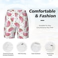 thumbnail image 6 of Picia Watermelon pattern Mens Swim Trunks with Compression Liner Stretch Beach Shorts Quick Dry with Zipper Pockets No-Chafing Board Shorts-Medium, 6 of 9