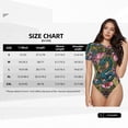 thumbnail image 3 of Goofa Snake And Flower Printed Women Rash Guard Short Sleeve,Tummy control Swimsuit Surfing Swimsuit Bathing Suit One Piece Swimsuit UPF 50-X-Large, 3 of 9