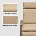 thumbnail image 4 of TOTAL Outdoor Reclining Chairs with Extended Footrest, Adjustable Patio Wicker Lounge Recliner up to 150° with Flip Side Table, Thickness Cushions for Indoor & Outdoor,Beige, 4 of 7