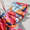 thumbnail image 4 of Girls One-Shoulder Swimsuit Toddler Swimsuit One Piece Swimwear Beach Bathing Suit, 4 of 4