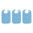 thumbnail image 2 of Gazechimp 3Pcs Adult Bibs Machine Washable Reusable Adjustable for Seniors Elderly Men azure color, 2 of 8