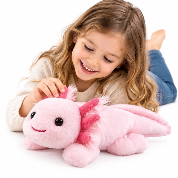 Just qunseen Axolotl Plush Toy 8" Pink Axolotl Stuffed Animal Soft Plush Doll for Kids Gift