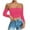 Hot Pink, variant on Timegard Off the Shoulder Tops for Women Long Sleeve Slim Fitting Crop Tops Comfy Going out Tops Trendy