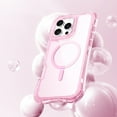 thumbnail image 6 of Dteck Magnetic Case for iPhone 11, Shockproof 3-Layer Military Grade Protection Clear Case Compatible with Mag Safe Back Cover with Wrist Strap,Pink, 6 of 7