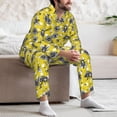 thumbnail image 7 of Honeii Honeybee Pattern Mens Pajamas Set,2pcs Men's Lounge Long Sleeve Sleep Shirt and Pajama Bottoms Sleepwear Set,Mens Pjs Sets-X-Large, 7 of 7