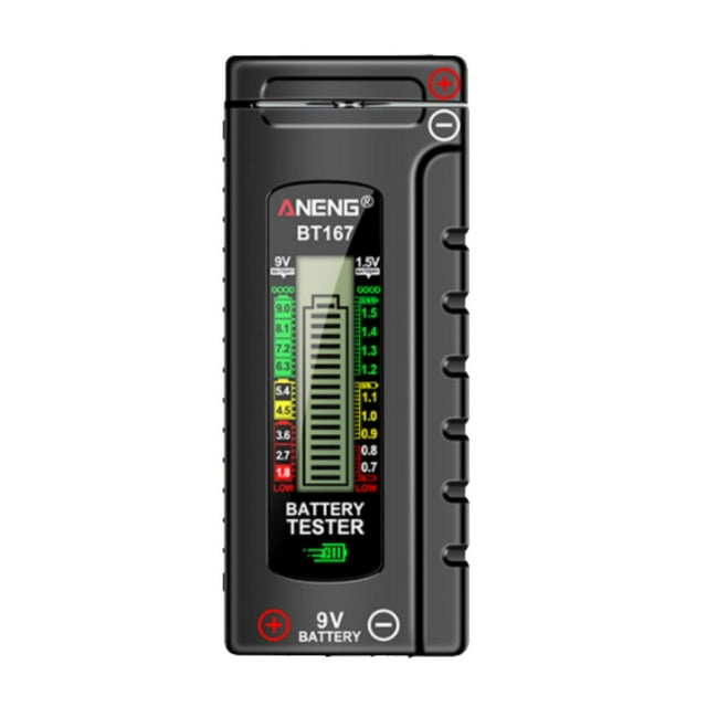 jinwen Household Battery Tester 1.2-4.8V 9V Easy to Use Battery Life Level Tester Convenient Power Monitor Meter Multi Used Portable Type A