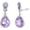 Light purple, variant on Classic Austrian Crystal Tear Drop Clip on Dangle Earrings for Women[a0598]