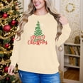 thumbnail image 4 of Christmas Tree Sweatshirts Women Pine Tree Print Shirts Nature Lover Gift Casual Tee Long Sleeve Xmas Pullover, 4 of 7