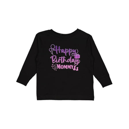 

Inktastic Purple Happy Birthday Mommy Gift Toddler Boy or Toddler Girl Long Sleeve T-Shirt