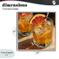 thumbnail image 4 of Stupell Industries Contemporary Grapefruit Cocktail with Ice Cubes Gray Framed Giclee Art, 17 x 17, by Petals Prints Design, 4 of 8
