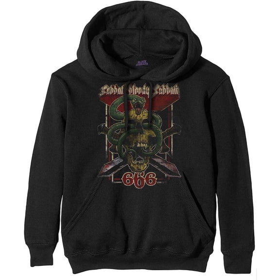 Black Sabbath Unisex Pullover Hoodie Sweatshirt Bloody Sabbath 666 (Large)