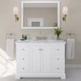 thumbnail image 2 of Wyndham Collection Oval Sink Wood Single Bathroom Vanity in White/Gold, 2 of 5