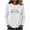 (Type 4)White, variant on Otvok Women Long Sleeve Tops Love Theme Casual, ECG Wave Heart Outline Graphic Crew Neck T-Shirt