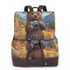 thumbnail image 1 of Disketp Snowy Mountain Photography Bear Mochila de Cuero para Mujer, Bolso de Espalda Antirrobo con Estilo para Viaje, Trabajo y Uso Diario, 1 of 4