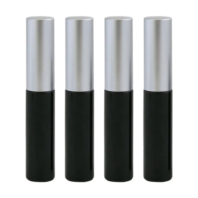 Delineador de Ojos VentDepot 4 pzas Color Negro con Tapa Plateada Rellenable