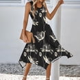 thumbnail image 7 of Levmjia Womens Dresses Sleeveless Round Neck Flowy Summer Casual Sun Dress Polyester Floral Print Beach Vacation Dress Multi Colors, 7 of 7
