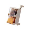 thumbnail image 3 of Caja de condimentos Caja de almacenamiento de condimentos montada en la pared Recipiente giratorio para tarros de especias de cocina, 2 capas, Beige Vogacara HA003754-01, 3 of 7