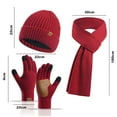 thumbnail image 6 of Eoperou 3-Piece Unisex Winter Warmth Set: Thick Knit Beanie, Scarf & Gloves - Enhanced Grip Gloves, Elastic Ear Flaps, Windproof for Outdoor Cycling & Winter Activities, 6 of 8