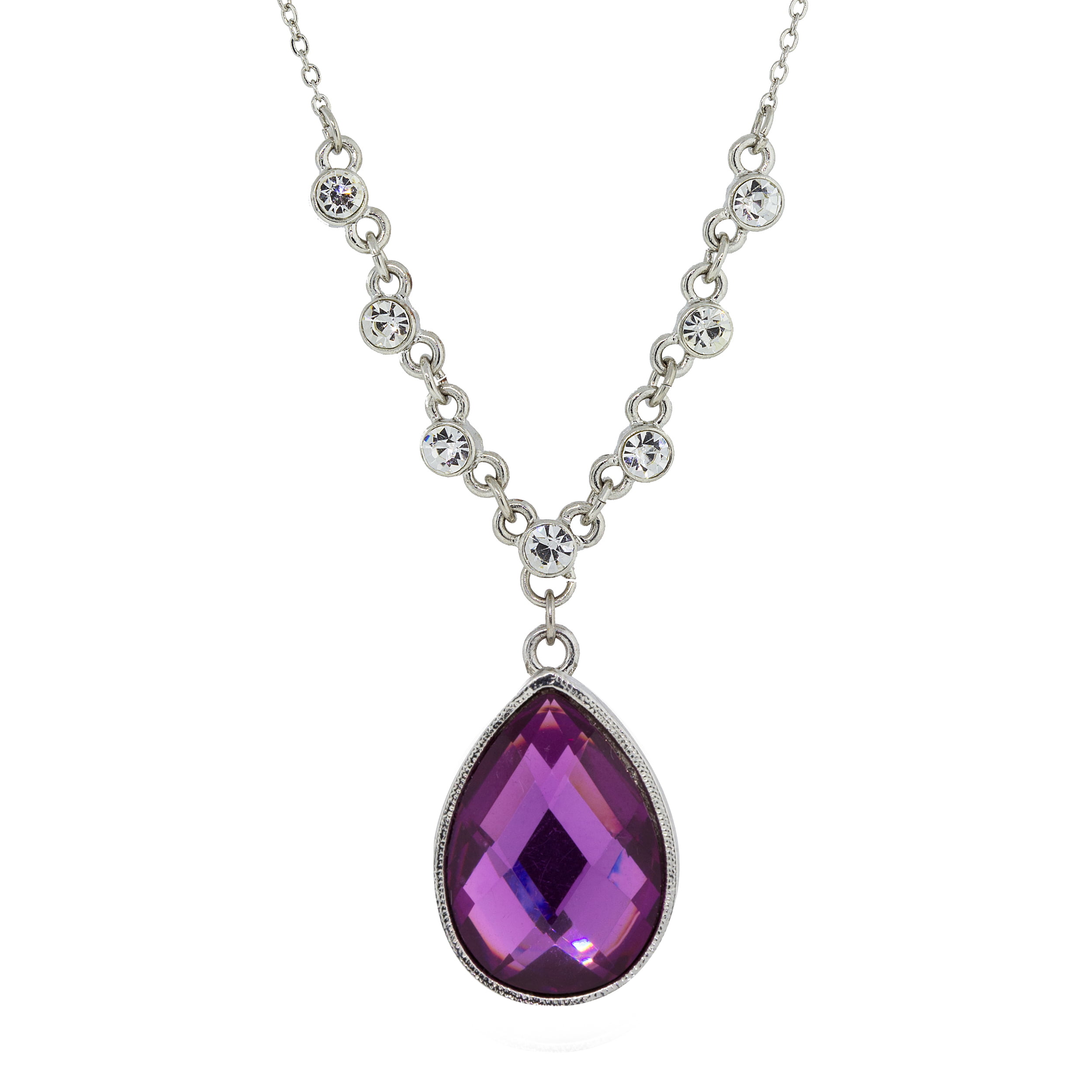 1928 Jewelry - 1928 Jewelry Purple Teardrop Adjustable Pendant Necklace ...