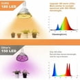 thumbnail image 3 of Bombilla LED de espectro completo para cultivo de plantas, 120 W, 180 LED, lámpara de horticultura, E27, para plantas de interior, flores, invernaderos y jardines, 3 of 5