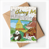 Thailand Chiang Mai Panda Temple Greeting Cards You are Invited Invitations