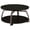 Black + Casters or Wheels + Modern + Tabeltop + Shelves + Desk + Wood, variant on Height Adjustable C Table for Bedroom, Mango Engineered Wood Rolling Laptop Desk with Hand Crank, Space Saving Nightstand for Small Spaces
