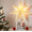 White, variant on Gold Paper Star Lanterns, 2pcs Stars Hanging Christmas Paper Lampshade 18" 7 Point Star Hanging Decorations for Christmas New Year Wedding Party Birthday decoration