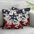 thumbnail image 3 of Shiartex 4th of July Pillow Covers Memorial Day Stripes Stars Patriotic Throw Pillow Covers American Flag Throw Pillow Case Truck God Bless Pillow Covers for Cushion Living Room White, 3 of 5