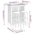 thumbnail image 4 of vidaXL 3 Piece Garden Bar Set Solid Wood Acacia, 4 of 5